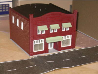 (1) '' S ''  SCALE  MAIN ST.  DOWNTOWN BUILDING,  3D  PRINTED  L@@K  1/64  1:64