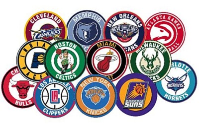 NBA Round Logo Stickers for ALL Teams, Waterproof, Vinyl, 5 Sizes