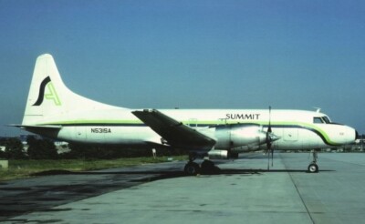 Summit Airlines Convair 580F N531SA postcard