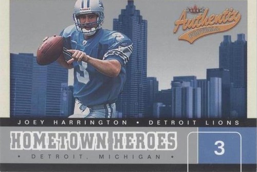 2002 Fleer Authentix Joey Harrington #13 HH