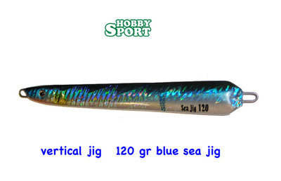VERTICAL JIG  SEA JIG 120 GR COLORE BLU PESCA BARCA DENTICE RICCIOLA