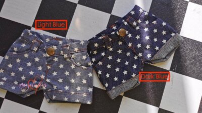 1/6 1/4 Popovy Puyoo 1/3 IP Uncle ID BJD Clothes Denim Shorts Stars Printing DOD
