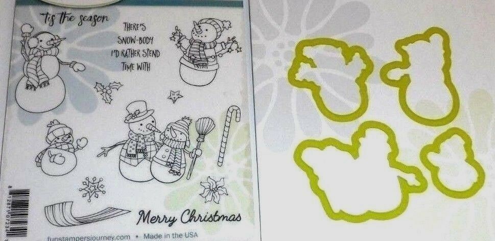 FSJ Fun Stampers Journey SNOWMEN DAYS Rubber Stamp & Die Sets SS-0519 Winter