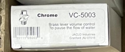 JACLO VC-5003 SHOWER CONTROL VALVE NEW IN BOX 