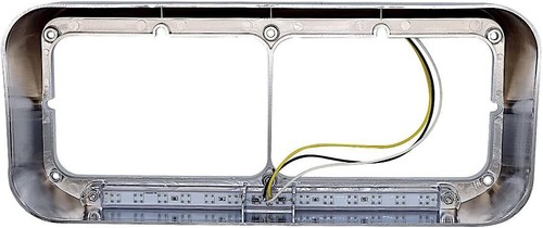 For Kenworth T400 T600 T800 W900B W900L Clear Headlight Bezel Amber LED Light