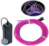 MaxLax EL Wire Purple, 16.4ft/5m Portable Battery Pack Neon Light Strip 360° Cuttable Glowing Rope Lights for Parties, Halloween, DIY Decoration