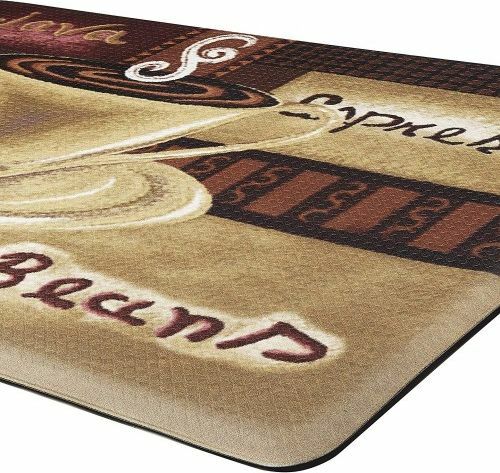 ANTI-FATIGUE NON SLIP FLOOR MAT (18"x30") PVC, COFFEE CUP & COFEE TYPES, Achim