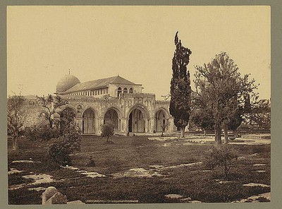 Mosque of Asha,Jerusalem,Exterior View,al-Aqsa Mosque,1856-1860,Francis Frith