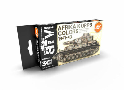 AK Interactive #AKI-11652 AFV Series Afrika Korps 1941-43 3G Acrylic Paint Set