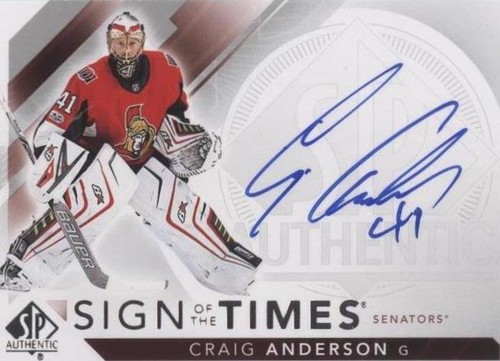 2017-18 SP Authentic - Craig Anderson #SOTT-AN