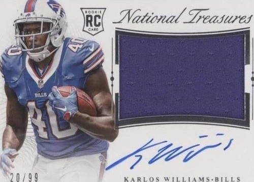 2015 Panini National Treasures Karlos Williams #RMSR-KA