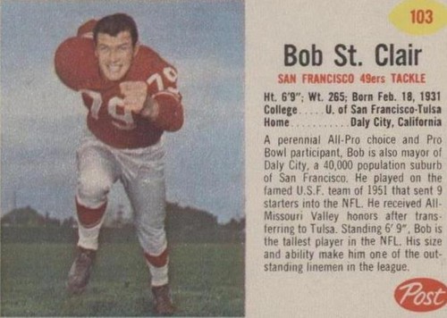 1962 Post Bob St. Clair #103