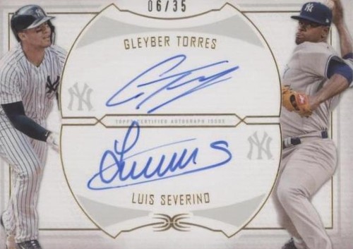 2019 Topps Definitive Collection - Gleyber Torres Luis Severino #DAC-TS
