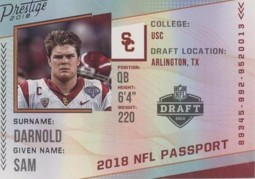 2018 Panini Prestige Sam Darnold #PP-SD