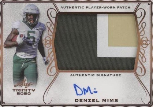 2020 Leaf Trinity Denzel Mims #PA-DM1