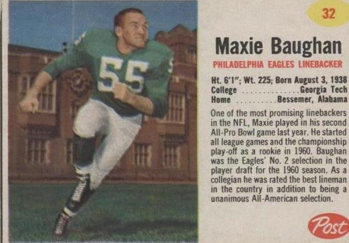 1962 Post Maxie Baughan #32