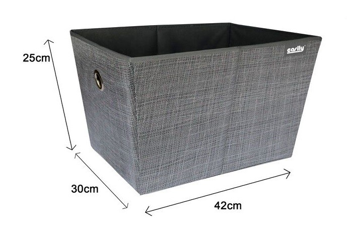 Box Scatola Salvaspazio Portatutto Contenitore Armadio Organizer 25x30x42cm dfh