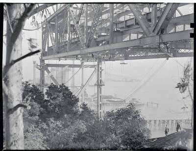 View Of Steel Framework Of San Francisco Area Bridge 1935 Old Photo