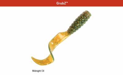Z-Man GrubZ 2'' - Midnight Oil - Zman Soft Plastic Curly Tail Pack of 8