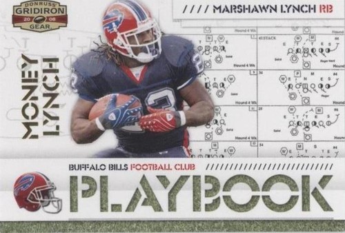 2008 Donruss Gridiron Gear Marshawn Lynch #PL-22