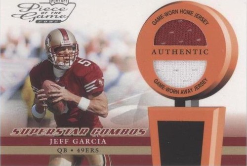 2002 Playoff Piece of the Game Jeff Garcia #POG-65