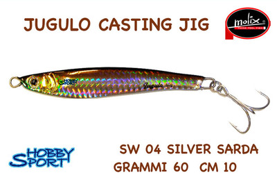 MOLIX JUGULO CASTING  60 GR COL.  SW 04 SILVER FLASH SARDA  SPINNING