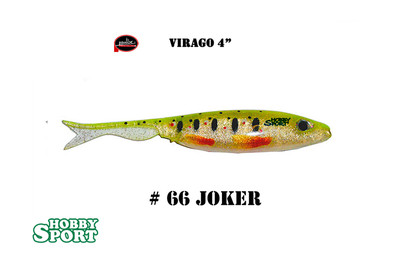 VIRAGO 4" MOLIX  COLORE 66 JOKER ESCA SILICONICA SPINNING BLACK BASS SPIGOLA