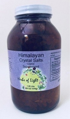 Herbs of Light Himalayan Crystal Salts-Amber Jar Крупнозернистая соль 1,25 фунта