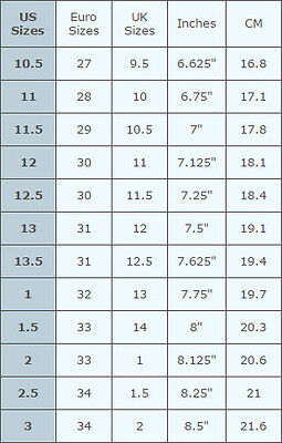 Adidas Ultra Boost Size Chart Cm