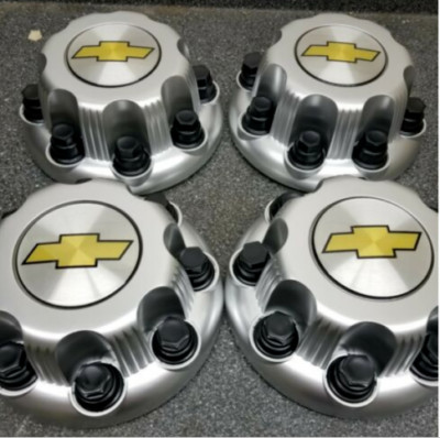 4xPC MATTE Silver 8 Lug Center Cap Chevy Express Van HD TRUCKS 2500 3500 9597170