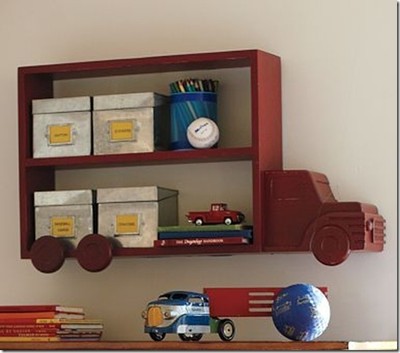 Pottery Barn Kids Truck Shelf   RED