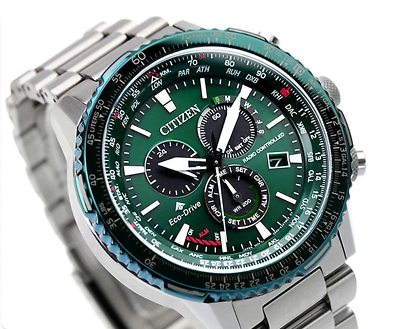 Citizen Promaster Sky Green Dial Sapphire Radio Controlled Eco Drive CB5004 59W