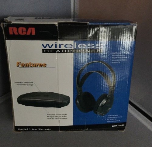 RCA Whr120rs Stereo Infrared Wireless Headphones w/ Wide Angle Transmitter
