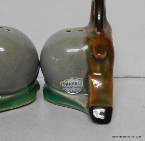 Antique Thanes Ceramic Gazzelle Impala Salt & Pepper Shakers