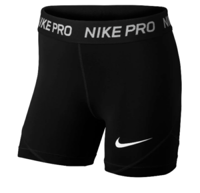 Nike L13542 Girls Black Pro Dri Fit Boyshorts Size Medium