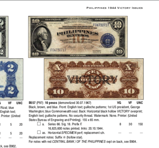 (1944) US/Philippines 10 Pesos ~ Victory Series 66 ~ PCGS 64PPQ ~ P97 ~ SPECIMEN