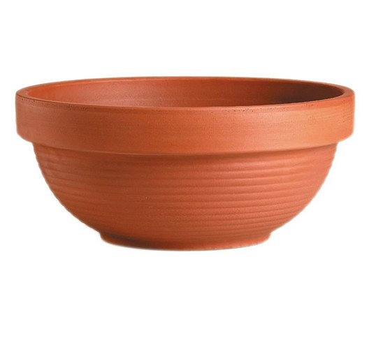 Vaso Ciotola Rigata Gigante Deroma In Terracotta Varie Misure