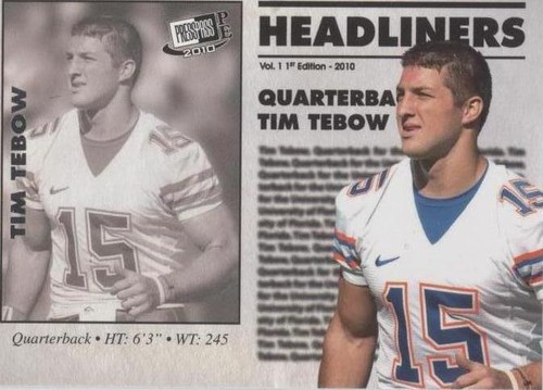 2010 Press Pass Portrait Edition Tim Tebow #HL-8