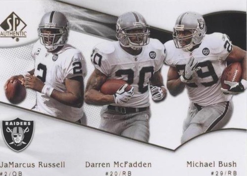 2009 SP Authentic Darren McFadden JaMarcus Russell Michael Bush #180