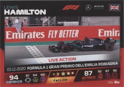 2021 Topps F1 Turbo Attax - Lewis Hamilton #153