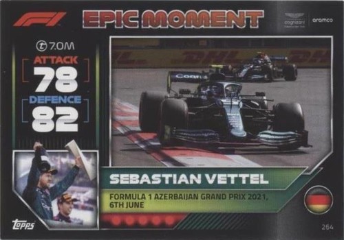 2022 Topps F1 Turbo Attax - Sebastian Vettel #264