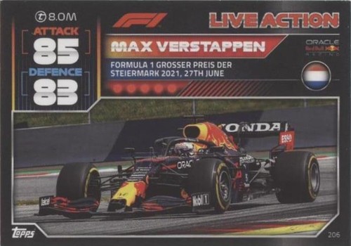 2022 Topps F1 Turbo Attax - Max Verstappen #206