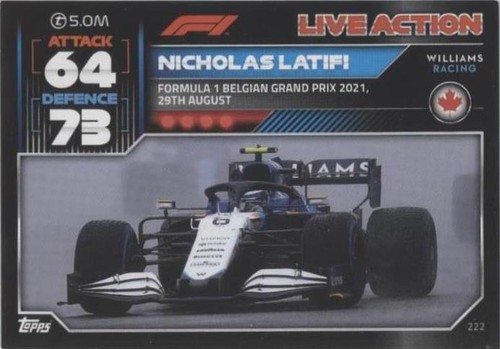 2022 Topps F1 Turbo Attax - Nicholas Latifi #222