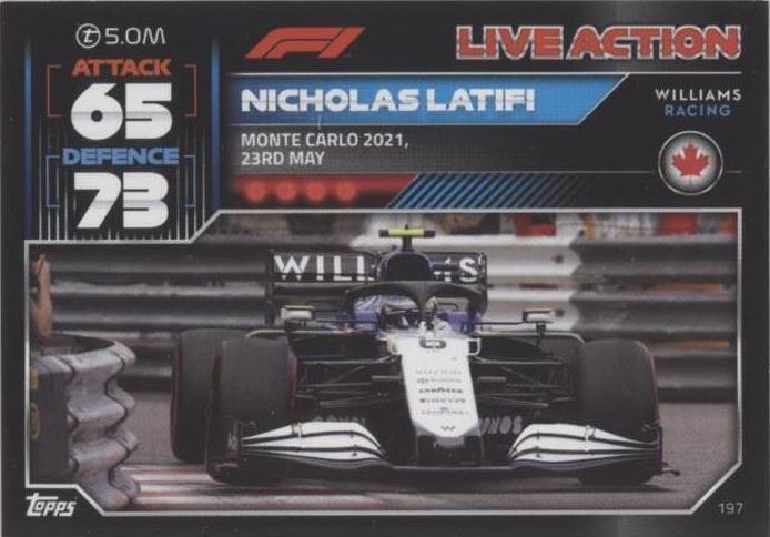 2022 Topps F1 Turbo Attax - Nicholas Latifi #197