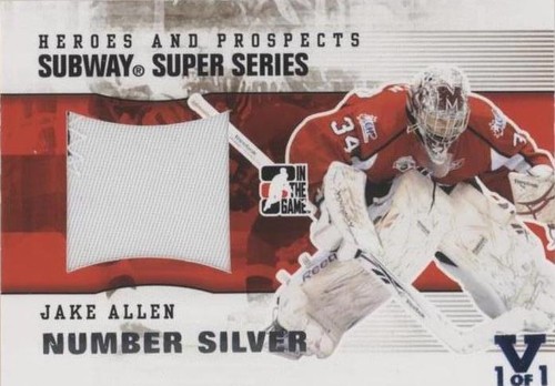 2009-10 In the Game Heroes and Prospects - Jake Allen #SSM-01