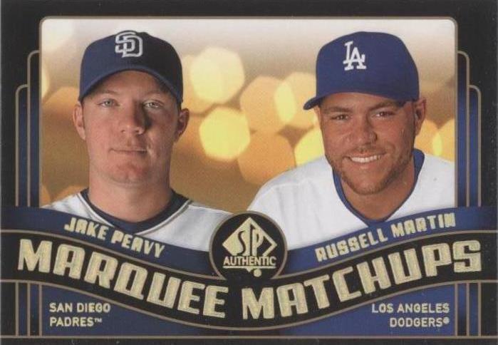 2008 SP Authentic - Jake Peavy Russell Martin #MM-37