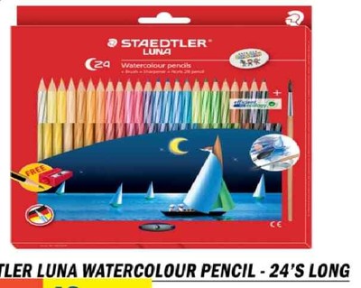1 pack x 24 color Staedtler Luna Watercolor pencil with gift