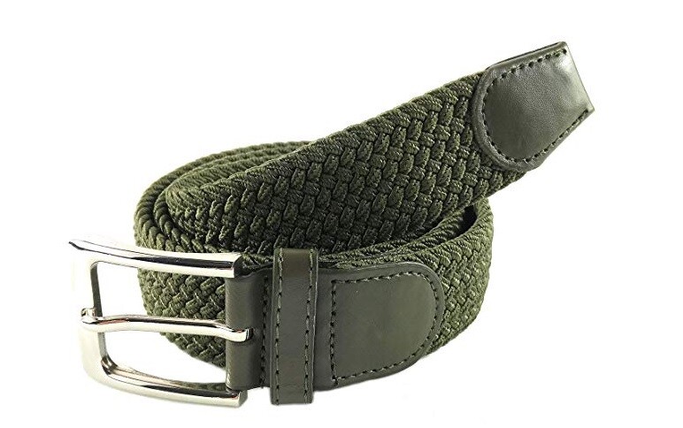 Cinta Cintura Donna Uomo LeoCo Intrecciata Verde Glamour Fashion Alla Moda hac