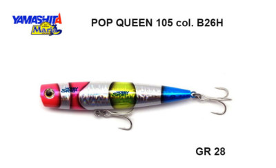 POP QUEEN F 105 COL B26H FLOATING 28 GR  YAMASHITA MARIA POPPER SPINNING MARE