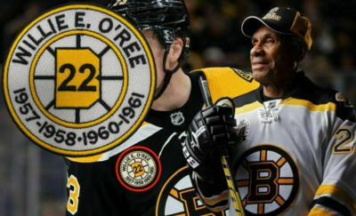 Willie E. O Ree 22 Retire Number Patch Hockey Jersey Boston Bruins